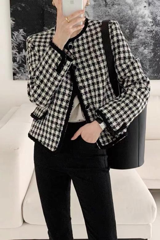 Le Malene 气质小香圆领格外套 13568 商品图5