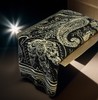 优品堂【墨玉青花】140×140方巾羊毛+拉绒双面围巾披肩两用 商品缩略图1