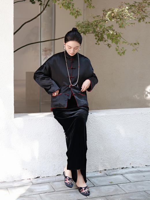 盛唐牡丹| 双面穿冠乐绉夹棉外套 商品图10