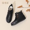 信诺真皮羊毛老人鞋女加绒加厚短靴冬季新款中老年软底妈妈鞋棉鞋M739-7Y 商品缩略图6
