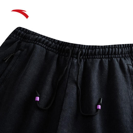 安踏（ANTA）凯里·欧文系列丨美式运动长裤男纯棉耐磨黑色裤子172441303 商品图1