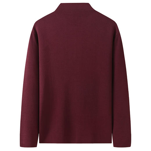 【绵羊毛】【双面穿】【新款DWP】大依优型大码男装立领拉链开衫外套针织休闲加肥加大男士胖子大码内搭上衣 商品图1