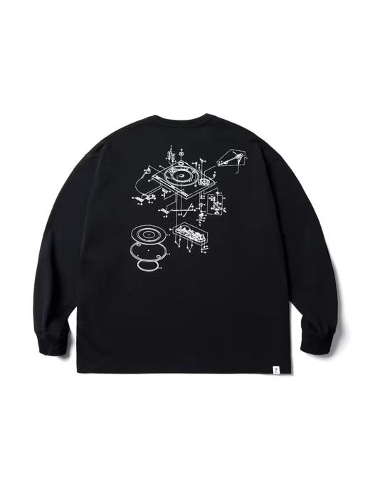 SUPERTOFU(SPTF)/CDT-AW24-T039/唱机解构图案 螺纹袖口 长袖T恤 商品图2