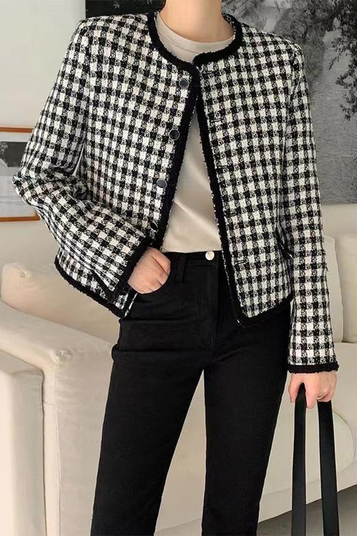 Le Malene 气质小香圆领格外套 13568 商品图0