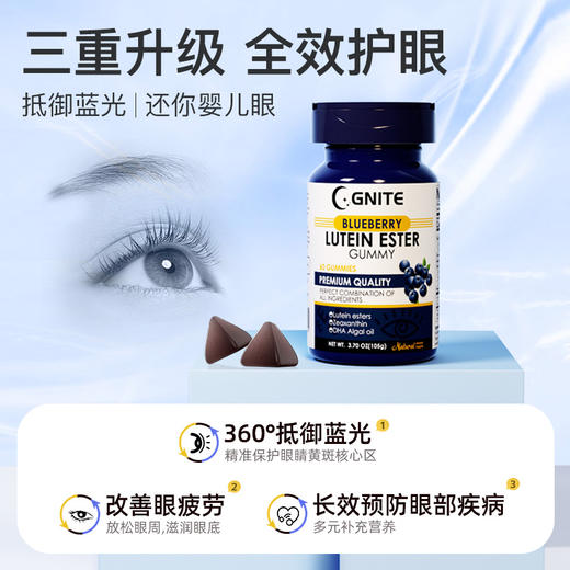 【深蓝专属】第三代小光盾蓝莓护眼维生素叶黄素儿童视力成人防蓝光软糖 商品图1