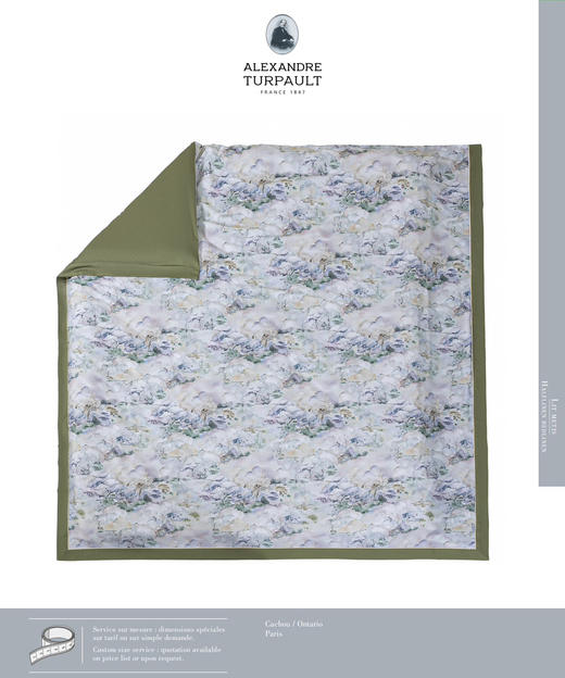 法国顶奢AT家120支纯手绘印花有机棉四件套 商品图2