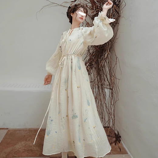 裁缝学苑AQ380法式宫廷复古百褶灯笼袖连衣裙纸样新款长袖裙子样板 商品图4