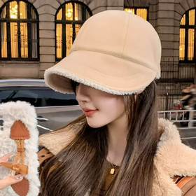 优选丨露思同款羊羔绒渔夫帽 舒适软糯 防寒保暖 双面可戴 可折叠