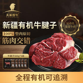 天莱香牛 新疆有机牛腱子冻品500g*5袋