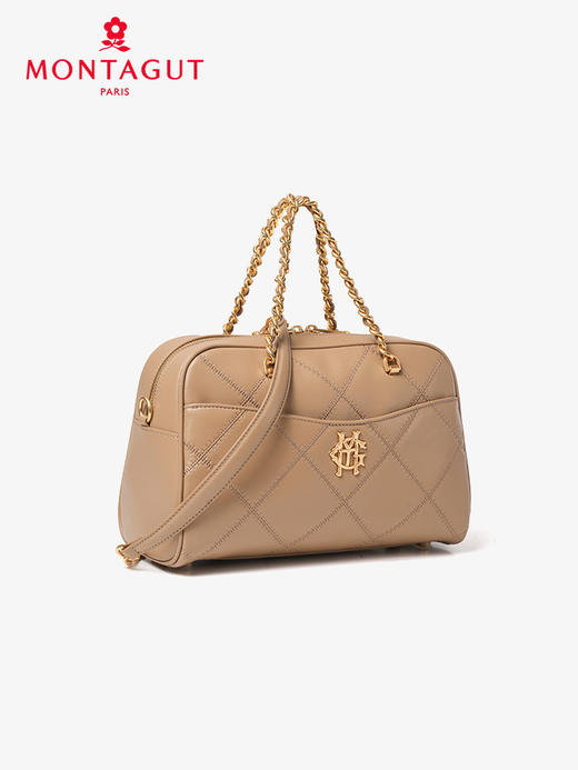 梦特娇女包新款羊皮枕头包高级感轻奢吉祥保龄球包手提斜挎包 商品图2