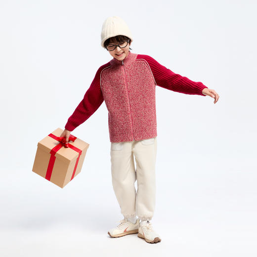 男童幻彩花纱暖毛衣冬季新款安奈儿童装实体店同款AB444613 商品图3