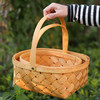 【蜜糖色】娜家椭圆形手工木编提篮 商品缩略图0