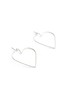 Rebecca Minkoff 简约银色心形耳坠 508 商品缩略图2
