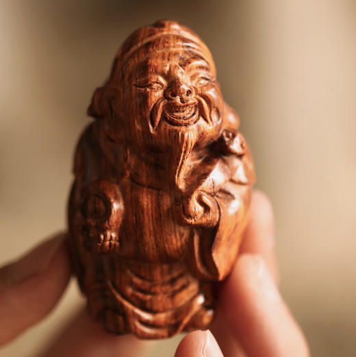 【青山特惠】海黄 | 如意小财神 油梨老料摆件 6.2*3.5*3.5cm  重37g b18 商品图5