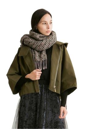 SUMMER & SAGE 拼色编织围巾 37