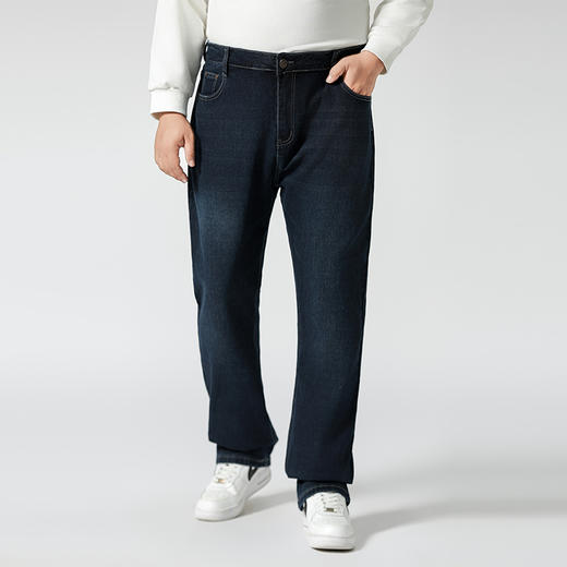 【特大码】【新款DMR】大依优型大码男装牛仔裤加肥加大号宽松长裤舒适直筒胖子裤子 商品图0