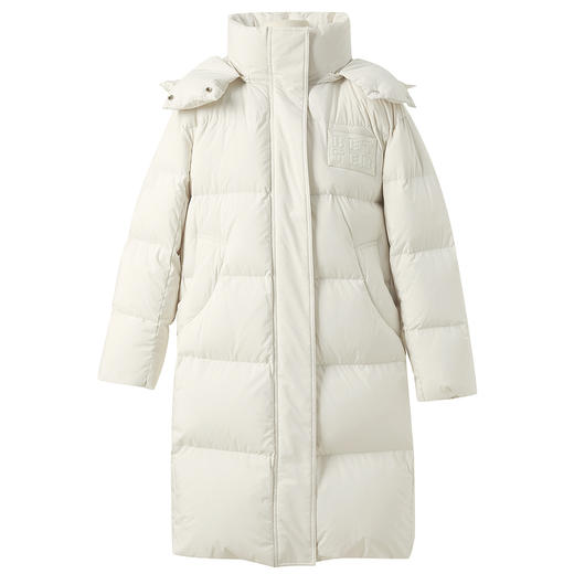 三彩独醒冬季新款连帽白鹅绒长款泡芙羽绒服面包服肯豆风女F 商品图4