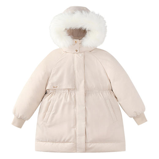 【御寒-5~5℃】女童收腰羽绒外套中长款85绒子冬季新款安奈儿童装实体店同款AG445811 商品图7