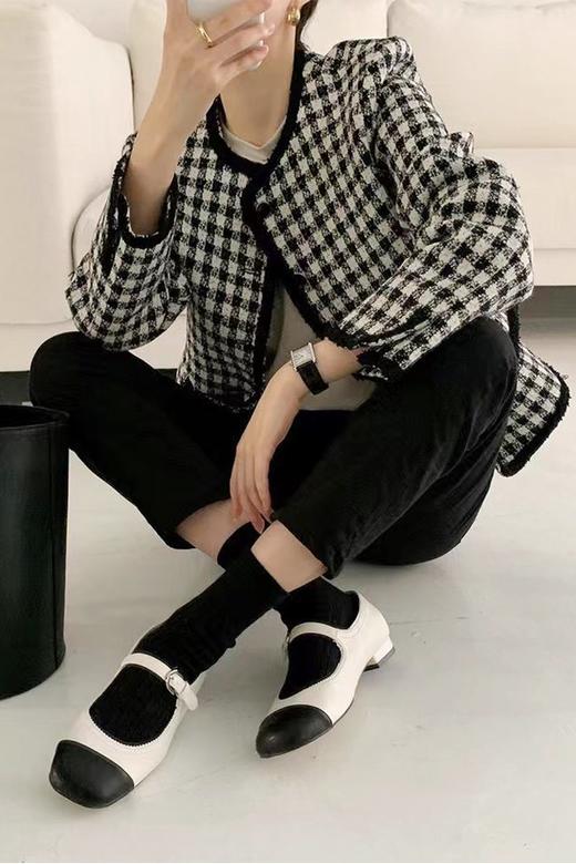 Le Malene 气质小香圆领格外套 13568 商品图6