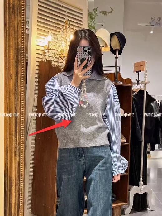 【门店同款】ENJOY冬季时髦精拼接针织衫 159697372 商品图0