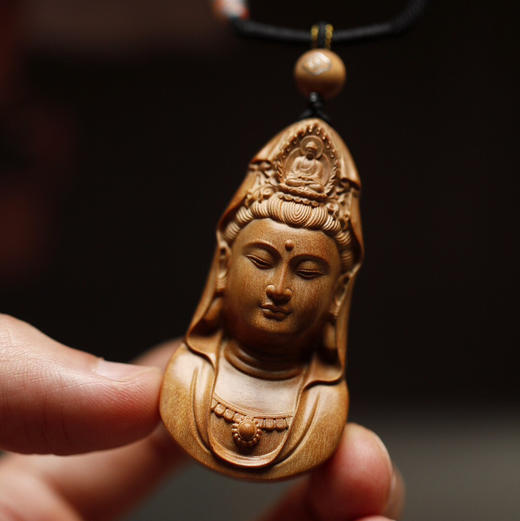 【青山特惠】老山檀【观音】吊坠 立体雕刻 s7 商品图5