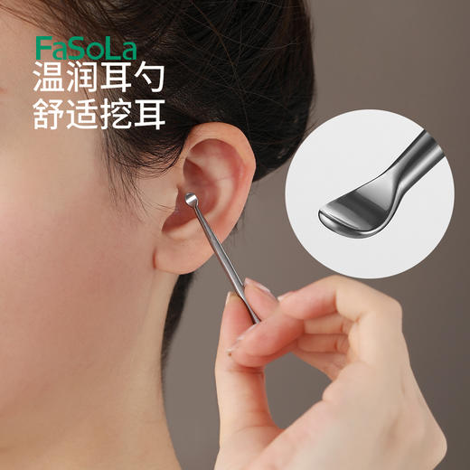 FaSoLa指甲剪套装女剪指甲刀可爱斜口家用便携修脚指甲钳挖耳勺修甲套装 商品图5