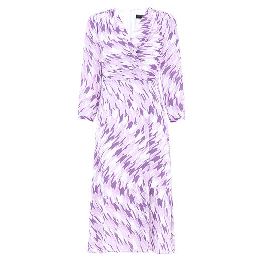 EITIE爱特爱秋季新款时尚印花温柔显瘦收腰A字连衣裙7507220 商品图5