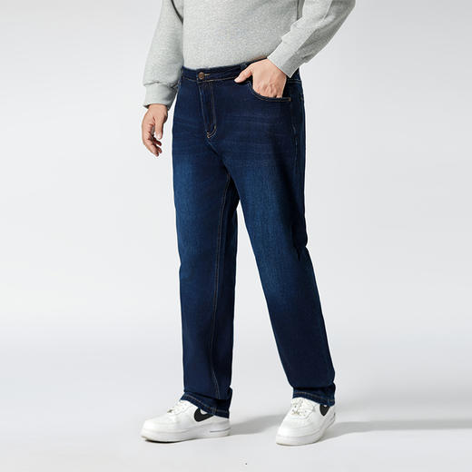 【特大码】【新款DMR】大依优型大码男装牛仔裤加肥加大号宽松长裤舒适直筒胖子裤子 商品图1