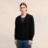 AMI 男士徽标提花经典美利奴羊毛针织开衫 黑色 BFHKC001 001 001 商品缩略图1