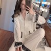 【黑白配色！舒适又性感！】网红睡衣，性感蕾丝，无法拒绝；舒适套装，黑白配色，总能抓住TA的心。穿上它，让春秋季的夜晚更加温柔美好。 商品缩略图1