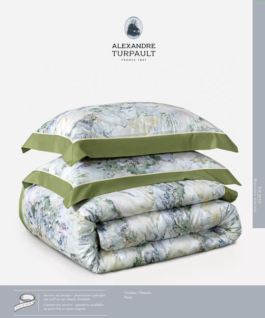 法国顶奢AT家120支纯手绘印花有机棉四件套 商品图0