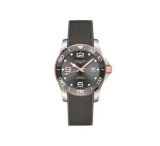 LONGINES 浪琴康卡斯潜水系列自动机械机芯瑞表男瑞表41mm灰色表盘陶瓷表圈橡胶表带 商品图0