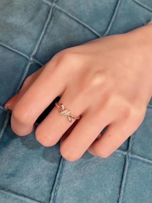 蒂芙尼CNC手镶钻T绳结戒指（XTY） 商品图4