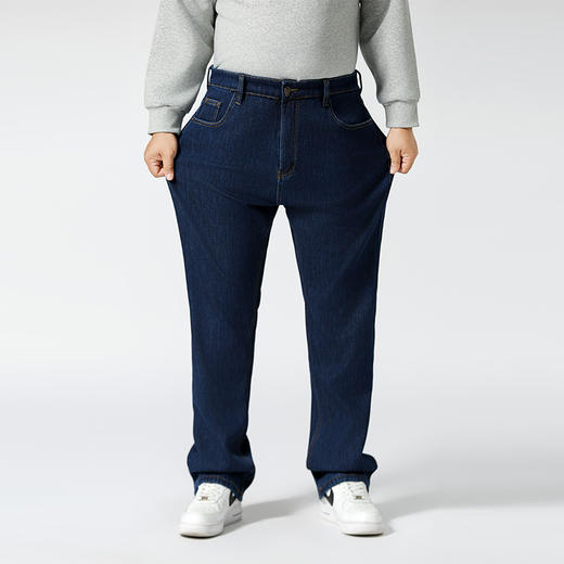 【加绒】【特大码】【新款DMR】大依优型大码男装牛仔裤加肥加大号宽松长裤舒适直筒胖子裤子 商品图4