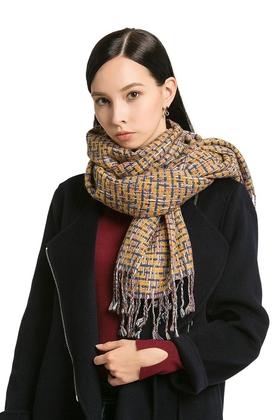 SUMMER & SAGE 复古撞色编织围巾 36