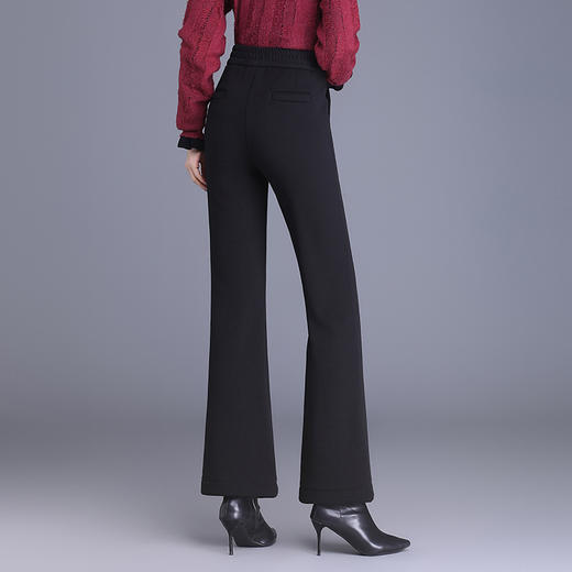 MYX-HWM-6509-Y加绒筒喇裤女高腰休闲裤加绒加厚保暖裤气质女装高腰长裤 商品图2