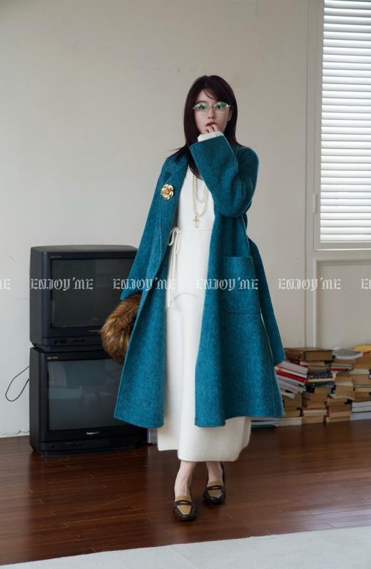 【门店同款】ENJOY2024年冬季柔韧与共瑰丽之夜腰带大衣 160045347 商品图6