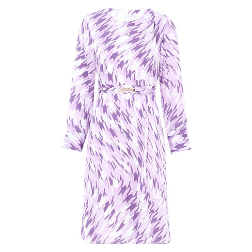 EITIE爱特爱秋季新款印花收腰显瘦通勤连衣裙7507221 商品图5