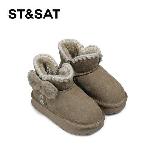 【童鞋】星期六可爱蝴蝶结防滑保暖女童雪地靴SSC4198L5Z 商品图6