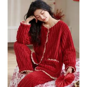 年货节！24秋冬法兰绒本命年高级保暖家居套装！