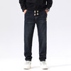 【新款DQ】大依优型大码直筒松紧腰牛仔裤长裤男舒适休闲简约百搭加肥加大男装潮款 商品缩略图0