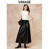 VIMAGE纬漫纪气质小立领无袖修身百搭纯色背心上衣秋季新款V2213835 商品缩略图1