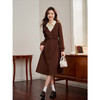 【专属特价】熙世界学院风撞色POLO领连衣裙秋冬通勤气质收腰显瘦假两件裙子 商品缩略图3