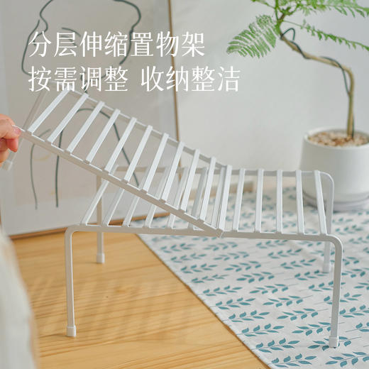 【双层伸缩置物架 】【砧板收纳沥水架+分层伸缩置物架+X型碗碟沥水收纳架】让厨房更整洁 商品图1