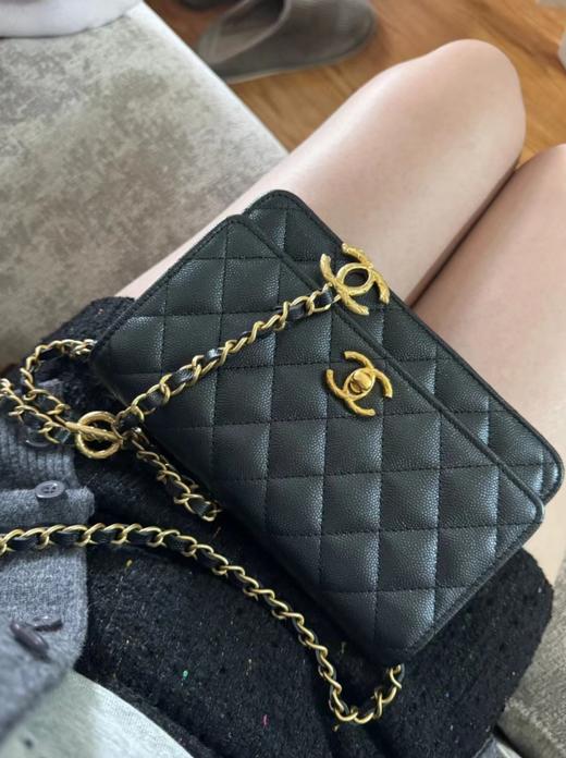 香奈儿-23b全新可调节链条款woc发财包黑色（HH） 商品图2