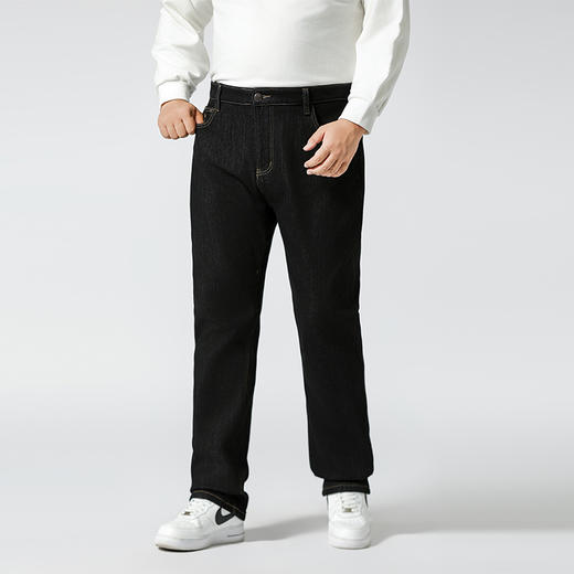 【加绒】【特大码】【新款DMR】大依优型大码男装牛仔裤加肥加大号宽松长裤舒适直筒胖子裤子 商品图2