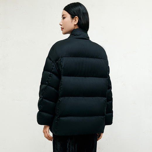 玳莎新中式立领鹅绒服女2024年冬季新款保暖磁吸扣设计感羽绒服  ED41302 商品图3