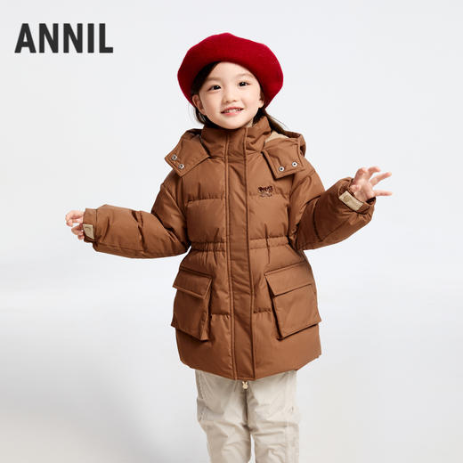 【御寒-5~5℃】女童长款羽绒服外套冬季新款安奈儿童装实体店同款XG445762 商品图0