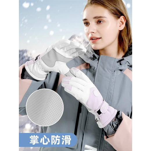冬季防水连指可触屏护腕手套滑雪户外登山女骑行保暖防风户外手套冬天户外必备旅游户外骑行必备手套 商品图3