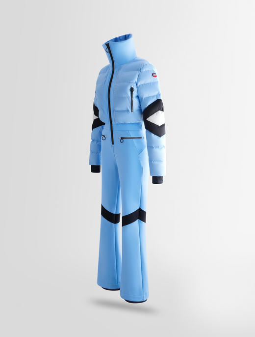 Fusalp - CLARISSE - OXYGEN/NOIR/NEIGE - 女装 - 连体滑雪服 - 浅蓝/黑色/白色 商品图1